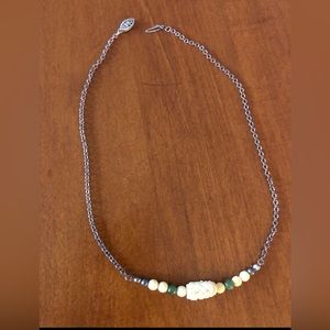 Vintage Sterling Silver Beaded necklace unique gift